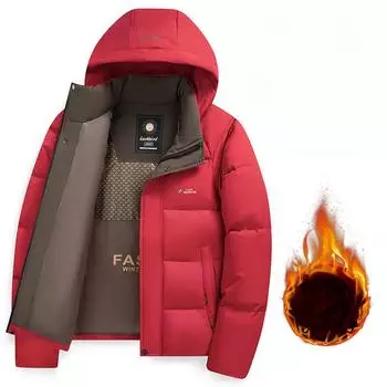 Мужская хлопковая куртка Graphene, зимняя, утепленная, повседневная, с капюшоном, на хлопковой подкладке M чёрный