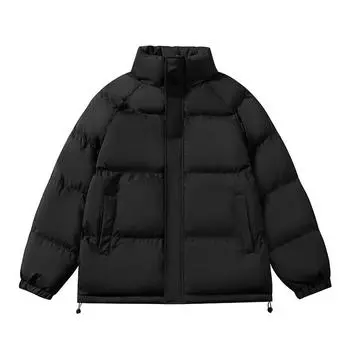 Мужская хлопковая куртка на зиму, утолщенная, нового стиля, одежда без капюшона и со стойкой, куртка-пуховик, корейский стиль, трендовая куртка M
