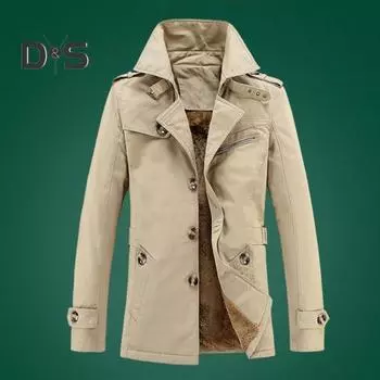 Мужская хлопковая куртка с застежкой на пуговицы, однотонное осеннее пальто с карманами, утолщенная бархатная подкладка, повседневная ветровка 2XL армия зеленый