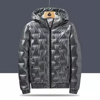 Мужская хлопковая куртка средней длины, пальто Farewell Down Jacket Plus Velvet Thick Coat M чёрный