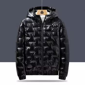Мужская хлопковая куртка средней длины, пальто Farewell Down Jacket Plus Velvet Thick Coat 5XL чёрный