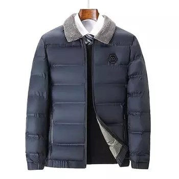 Мужская хлопковая куртка, теплая и ветрозащитная, модная хлопковая куртка, деловая, для людей среднего и пожилого возраста. XXXXXL