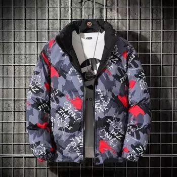 Мужская хлопковая куртка, утепленная и теплая двусторонняя хлопковая куртка, утолщенная и увеличенная зимняя куртка 8XL чёрный