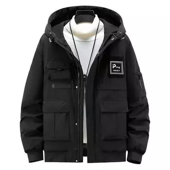 Мужская хлопковая одежда больших размеров, утепленная зимняя одежда, куртки больших размеров, свободные хлопковые одежды для полных парней, мужская 5XL-11XL 11XL чёрный