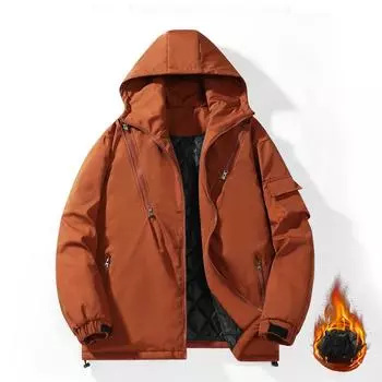 Мужская хлопковая утолщенная одежда для хлеба, молодежная модная повседневная куртка с капюшоном S