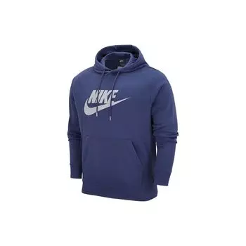 Мужская худи Nike Kangaroo Pocket с принтом логотипа, синяя DM1237-410 S