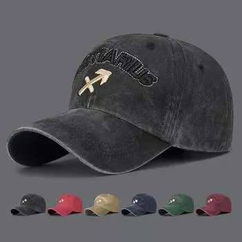 Мужская и женская бейсбольная кепка с вышивкой, весенне-осенняя хлопковая кепка, ретро солнцезащитная кепка, шляпа Snapback, солнцезащитный козырек, шляпа для рыбалки, козырек чёрный