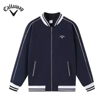 Мужская и женская бейсбольная куртка Callaway 2025 на весну и осень с вышитым логотипом и застежкой-молнией, куртка для гольфа, куртка для активного отдыха S