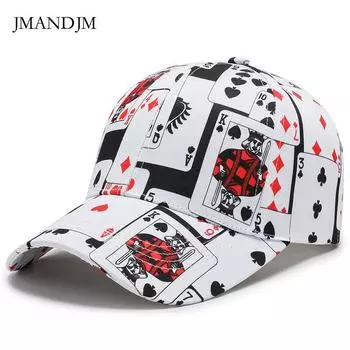 Мужская и женская бейсболка с трендовыми принтами, корейское издание, модная уличная кепка, кепка для хип-хопа, кепка для покера, кепка для активного отдыха adjustable