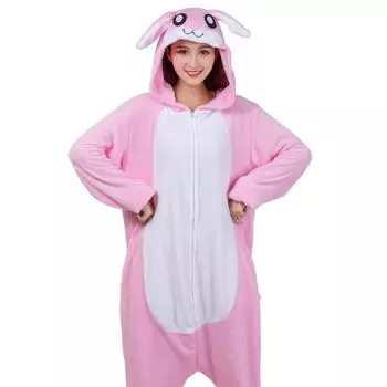 Мужская и женская домашняя одежда на осень-зиму, утепленная, на молнии, фланелевый комбинезон с изображением животных из мультфильмов, домашняя одежда S серый