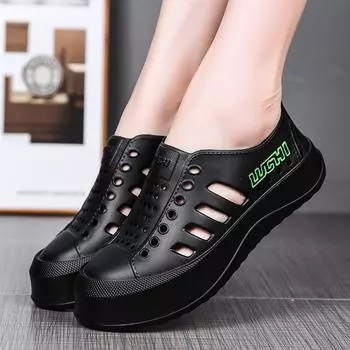 Мужская и женская дышащая обувь, новые мокасины, универсальная модная пляжная обувь, обувь для активного отдыха 36 белый