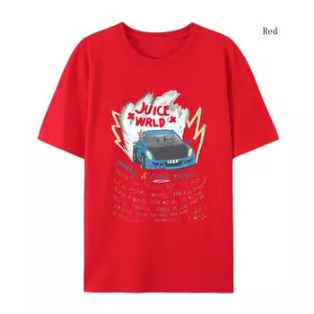 Мужская и женская футболка из 100% хлопка, рэперская футболка Juice Wrld, футболка городской моды, популярная хип-хоп футболка S