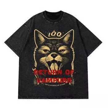 Мужская и женская футболка из хлопка оверсайз свободного кроя с круглым вырезом, модная летняя футболка S