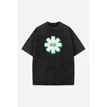 Мужская и женская футболка оверсайз свободного кроя из стираного хлопка, с коротким рукавом и круглым вырезом, модная новинка летних футболок S