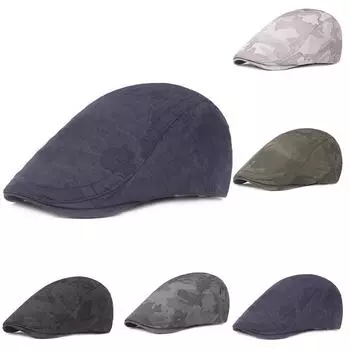 Мужская и женская камуфляжная плоская кепка, береты газетчика-пекаря, шляпа таксиста для гольфа армия зеленый