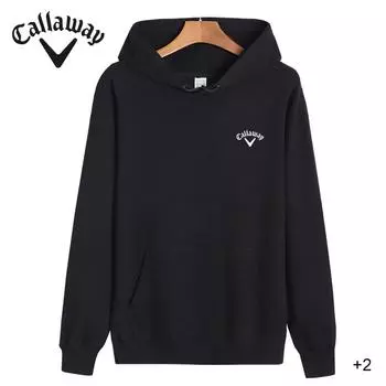 Мужская и женская классическая толстовка Callaway из хлопка с разноцветной вышивкой, повседневный спортивный свитер S чёрный