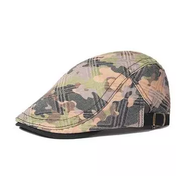 Мужская и женская клетчатая кепка газетчика, регулируемая плоская кепка, кепка таксиста, модная плоская кепка, берет