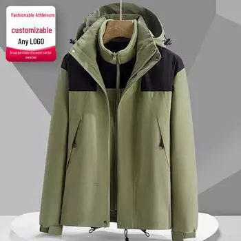 Мужская и женская куртка 3 в 1 из съемного флиса для активного отдыха - настраиваемый логотип 2XL