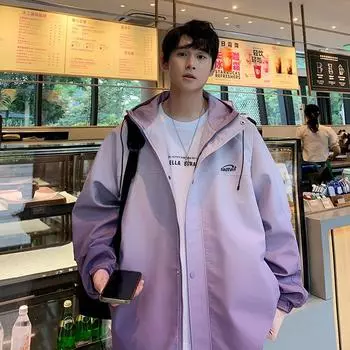 Мужская и женская куртка с постепенным изменением цвета, водонепроницаемая ветровка, куртка для альпинизма для пар, мужская M