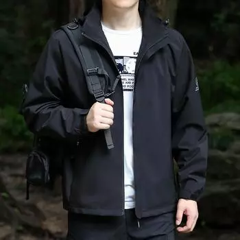 Мужская и женская куртка-штормовочка на весну и осень, тонкая новая куртка для любителей спорта на открытом воздухе, альпинизма, кемпинга M