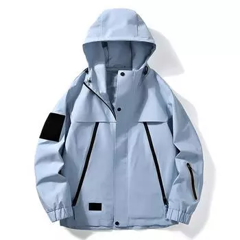 Мужская и женская легкая дышащая износостойкая однослойная водонепроницаемая альпинистская куртка для пар S белый