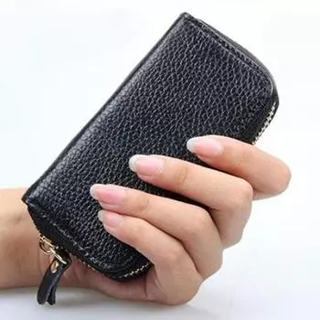 Мужская и женская мода из искусственной кожи, кошелек на молнии, кошелек для ключей от машины, держатель для карт