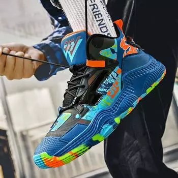 Мужская и женская мода, новые баскетбольные кроссовки для пар с граффити, подростковые кроссовки 36