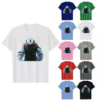 Мужская и женская мода Red One Printed футболка с круглым вырезом пуловер с коротким рукавом топ L