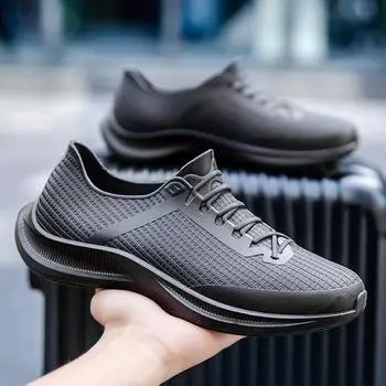 Мужская и женская модная сезонная противоскользящая кухонная рабочая обувь с короткими рукавами 44 чёрный