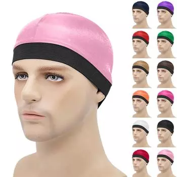 Мужская и женская модная шелковая дышащая нижняя часть парика One Size чёрный