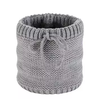 Мужская и женская модная зимняя теплая шейная повязка на завязку, трикотажная шерстяная флисовая подкладка, утеплитель для шеи, ветрозащитная маска для лица, однотонный шейный платок