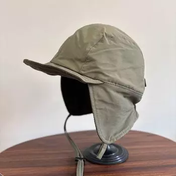 Мужская и женская нейлоновая водонепроницаемая, защита ушей от катания на лыжах, не замерзающая зимняя новая флисовая внутренняя теплая тяжелая передняя шапка M56-58cm бежевый