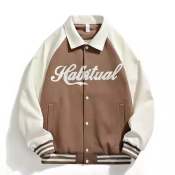 Мужская и женская новая повседневная осенняя бейсбольная куртка, свободная трендовая куртка для пары M белый