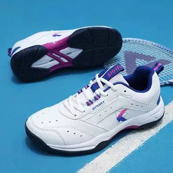 Мужская и женская обувь для бадминтона Повседневные кроссовки Обувь для настольного тенниса Кроссовки для волейбола Нескользящая повседневная обувь 36 синий/белый