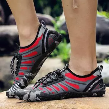 Мужская и женская обувь для босых ног, быстросохнущие спортивные сандалии для верховой езды, удобная пляжная обувь, кроссовки для плавания на плоской подошве, размеры 36-46 36