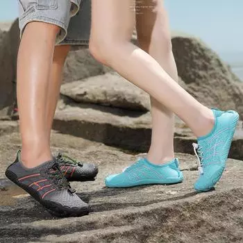 Мужская и женская обувь для ходьбы по пересеченной местности, быстросохнущая, износостойкая, пляжная обувь, водонепроницаемая, противоскользящая, дышащая, водонепроницаемая обувь 35-49 35 темно-синий