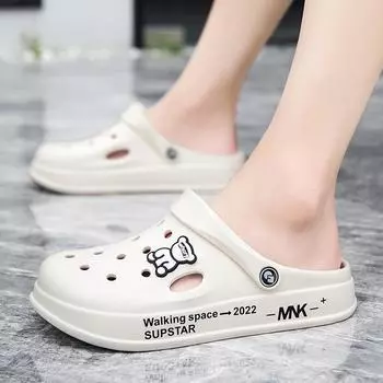 Мужская и женская обувь для пещер, летняя нескользящая легкая дышащая пляжная обувь для пар из ЭВА 44-45 белый