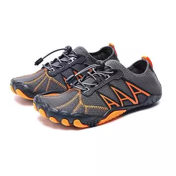 Мужская и женская обувь для плавания, пляжная обувь для воды, быстросохнущие сандалии для плавания, дренажные кроссовки для плавания вверх по течению, для фитнеса, йоги, дайвинга, серфинга, кемпинга, бега 36 серый