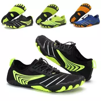 Мужская и женская обувь для плавания, пляжная обувь для воды, быстросохнущие сандалии для плавания, дренажные кроссовки для плавания вверх по течению, для фитнеса, йоги, дайвинга, серфинга, кемпинга, бега 36 чёрный