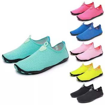 Мужская и женская обувь для воды, однотонные, быстросохнущие, нескользящие, дышащие, мягкие аква-носки, носки для уличного пляжа, плавания, аква-носки для серфинга, йоги, упражнения в бассейне 36-37 озеро синий