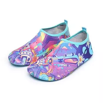 Мужская и женская обувь для воды с принтом, носки цвета морской волны для плавания на открытом воздухе, на пляже, быстросохнущие, нескользящие, дышащие, удобные, носки цвета морской волны для серфинга, йоги, упражнений в бассейне 36-37