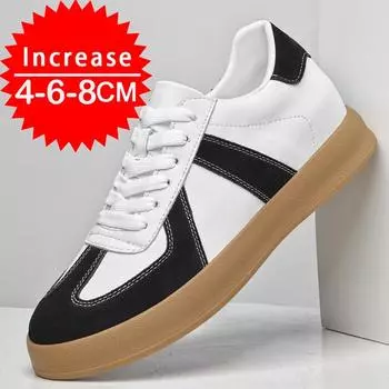 Мужская и женская обувь из натуральной кожи, повседневная обувь для увеличения роста, кроссовки для отдыха, спортивная обувь Zapatos Mujer, мужская обувь для увеличения роста, теннисные туфли 37