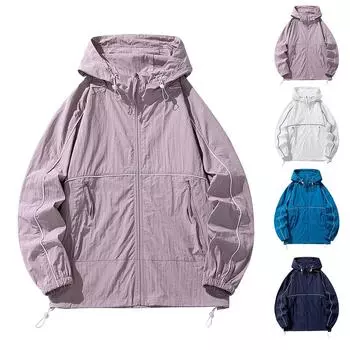 Мужская и женская одежда от солнца, та же летняя спортивная одежда для активного отдыха, легкая дышащая, защищающая от ультрафиолета, солнцезащитная одежда для кожи L синий