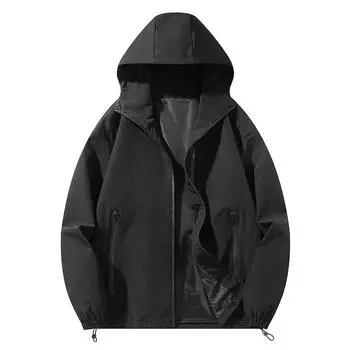 Мужская и женская одинаковая осенняя куртка повседневная молодежная куртка в стиле Harbor свободная ветрозащитная куртка для активного отдыха Tide M чёрный