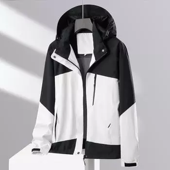 Мужская и женская однослойная тонкая дышащая уличная альпинистская одежда, осенняя новая ветрозащитная водонепроницаемая куртка M розовый