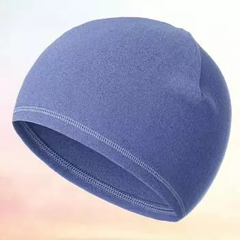 Мужская и женская однотонная эластичная подкладка для шлема, теплая шапочка для катания на лыжах, шапка для верховой езды чёрный