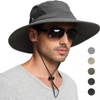 Мужская и женская однотонная однотонная солнцезащитная шляпа для рыбалки на открытом воздухе для кемпинга и путешествий