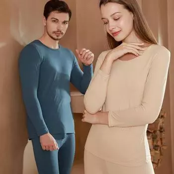 Мужская и женская осенне-зимняя термоодежда: Плюшевые парные комплекты, костюмы и брюки. XL