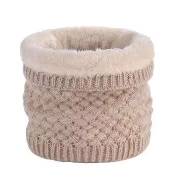 Мужская и женская осенне-зимняя утепленная флисовая подкладка для шеи, однотонная вязаная шерстяная ветрозащитная велоутеплитель для шеи One size