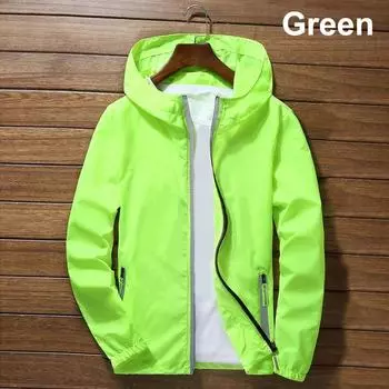 Мужская и женская повседневная куртка с капюшоном на тонкой молнии, ветровка унисекс с защитой от ультрафиолета, свободные куртки с воротником-стойкой M красный